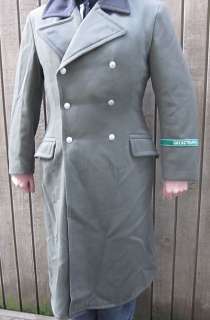 WW2 Style East German Border Guard Winter Coat Cosplay Costume (S 