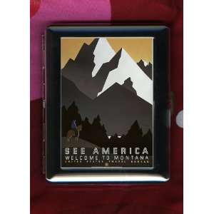  See America Welcome to Montana Vintage WPA ID CIGARETTE 
