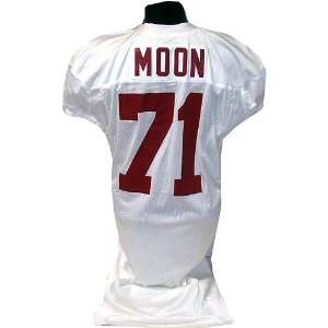 Moon #71 Alabama Game Used White Football Jersey (Size 54 