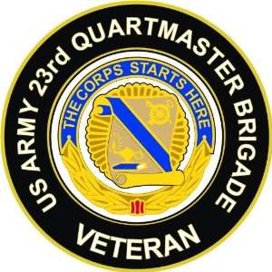  US Army Veteran 23rd Quartermaster Brigade Decal Sticker 3 