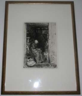 James Abbott McNeill Whistler Framed Etching  