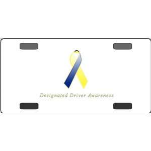 Designated Driver Awareness Ribbon Vanity License Plate