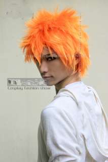 Kurosaki Ichigo Cosplay Short Orange Party Hair wig M30  