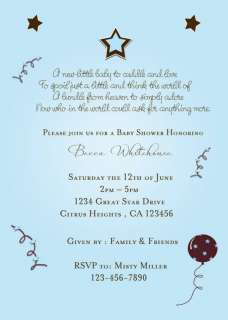 STAR IS BORN Baby Shower Birthday Party INVITATIONS  