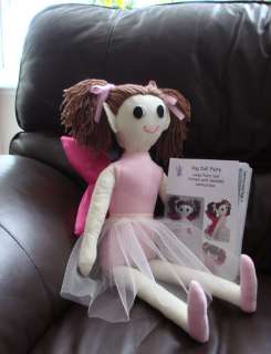 Large 24 61cm Fairy Rag doll sewing pattern cloth doll  