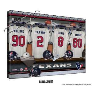  Houston Texans Personalized Locker Room Print: Sports 