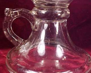 EAPG Antique GLASS OIL KEROSENE LAMP w HANDLE  