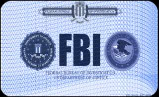 FBI Federal Bureau of Investigation ID Card Agent  