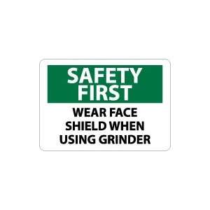   Wear Face Shield When Using Grinder Safety Sign
