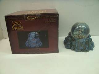 LORD OF THE RINGS GOLLUM SNOW GLOBE POLYSTONE GLASS STATUE BUST WITH 