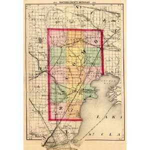  MACOMB COUNTY MICHIGAN (MI) 1873 MAP: Home & Kitchen