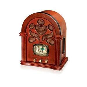   222 WOOD CABINET TOMBSTONE RADIO WITH 4 BAND AM/FM/TV/WB Electronics