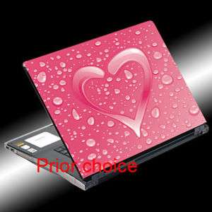 NEW PINK HEART NOTEBOOK LAPTOP COVER SKIN STICKER DECAL  