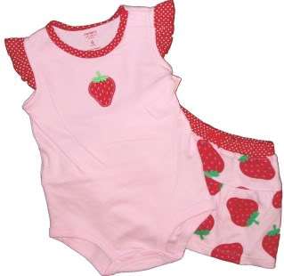GIRLS 2 PC SHORT SET OUTFIT SIZES NB TO 18 MO BABY NWT  