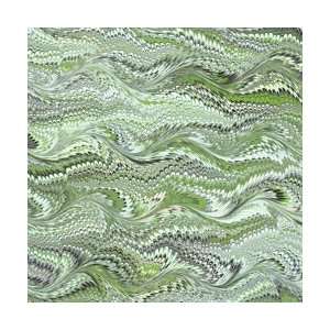   Crepaldi Marbled Paper   Green Waved Nonpareil Arts, Crafts & Sewing