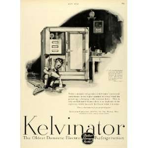  1926 Ad Kelvinator Refrigerator Household Appliance Food 
