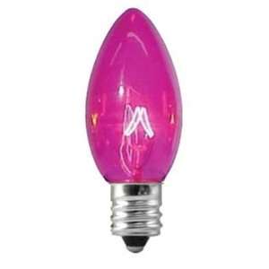  Commercial Grade C7 Pink 7 Watt Bulbs   Box of 25: Home 