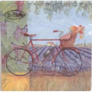 Jet Papier Ti flair Luncheon Napkins Cello Pack (20) Bicycle in 