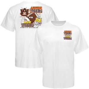  Auburn Tigers vs. LSU Tigers 2011 Game Day T Shirt   White 