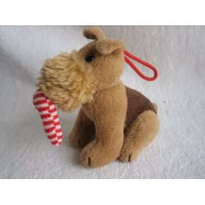  Russ Berrie Scotty Dog Plush Christmas Ornament (3 1/2 