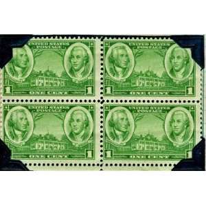  Washington Greene 4 x1 cent US postage stamps Scot #785 