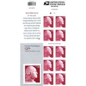  George Washington 10 x 20 cent US Stamps Scot 3483 NEW 