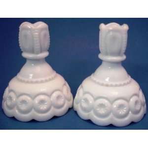   : Moon & Stars Milk Glass Candle Holders Candlesticks: Home & Kitchen