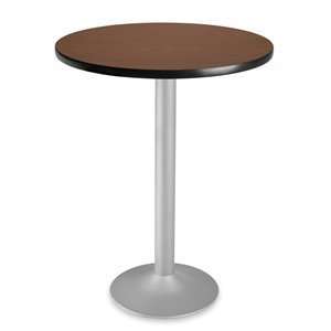    OFM CFT30RD MAHOGANY Round Folding Cafe Pub Table: Home & Kitchen