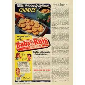  1942 Ad Curtiss Candy Baby Ruth Cookies Recipe Energy 