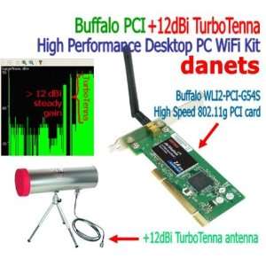  (3 In 1 WarDriving Kit) 12dBi Turbotenna Antenna 2.4GHz 