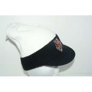 NFL Cincinnati Bengals White Black Billed Knit Beanie Hat Cap Child 