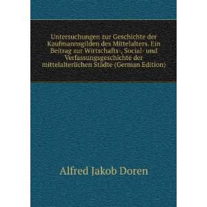   StÃ¤dte (German Edition): Alfred Jakob Doren: Books