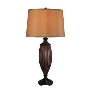  Lite Source LS 21150 Doyle Table Lamp, Walnut with Tan 