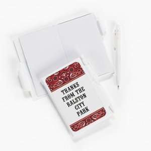 Personalized Red Wild West Notepad Cases With Pen   Invitations 