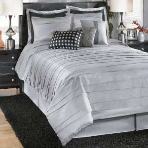  Ashley Furniture Lilith   Silver Bedding Set (Queen 