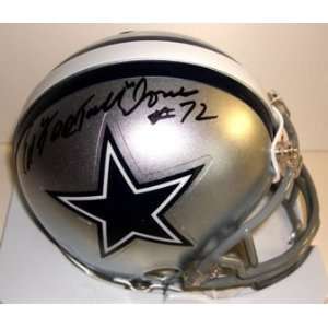 Ed Too Tall Jones Autographed Dallas Cowboys NFL Mini Helmet  