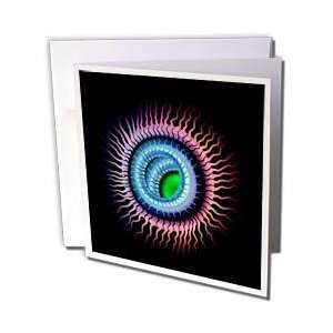 Surreal Eye Snake Fiery Fire Psychedelic Airbrush   Surreal blue green 