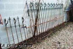 FRENCH WROUGHT IRON SECURITY FENCE . 12 FT LONG LOOK  