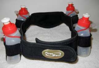   Belt Trail Runners Hydration 4 Water Bottles Medium Clear 6oz Bottles