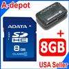 Adata 8GB SDHC SD Class 10 Extreme Memory Card + R