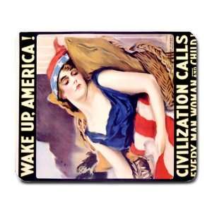    wake up america p Mouse Pad Mousepad Office