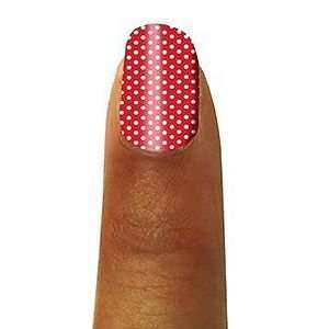  Nail Fraud Do It Yourself Nail Decals, Red/White Dots, 1 