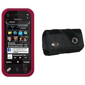 Amzer Polished Snap On Case and Leather Pouch Combo for Nokia N97 Mini 