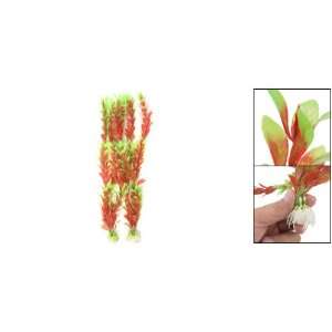  Como Vividly Red Green Plastic Plants Decor for Aquarium 