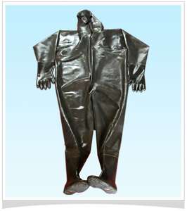 New Rubber FISHING WADER WATERPROOF SUIT (with hat and gloves)  