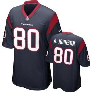 Andre Johnson Jersey: Home Blue Game Replica #80 Nike Houston Texans 