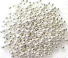 100 SILVER PLATED 3mm SQUARE ROUND BEADS