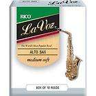 La Voz Alto Saxophone Reeds Medium Soft Box of 10