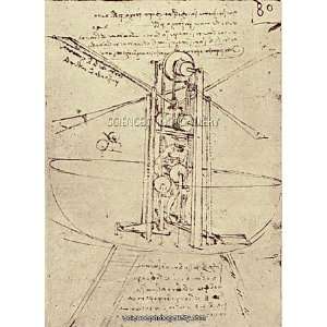 Artwork of Leonardo da Vincis flying machine Framed Prints 
