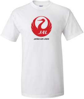 JAL Japan Air Lines Aviation Vintage Logo Tee Shirt  